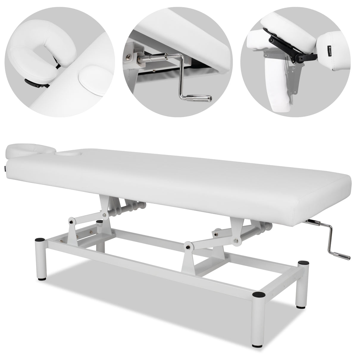 --VIGO 1 Stationary  massage table with manual height adjustment - white-