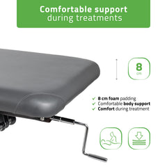 -3-VIGO 2 Stationary massage table with adjustable backrest - dark gray-3