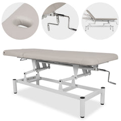 --VIGO 2 Stationary massage table with adjustable backrest - light gray-