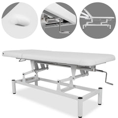 --VIGO 2 Stationary massage table with adjustable backrest - white-