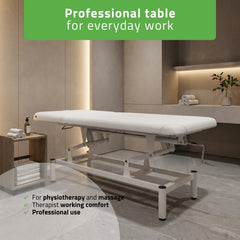 -1-VIGO 2 Stationary massage table with adjustable backrest - white-1