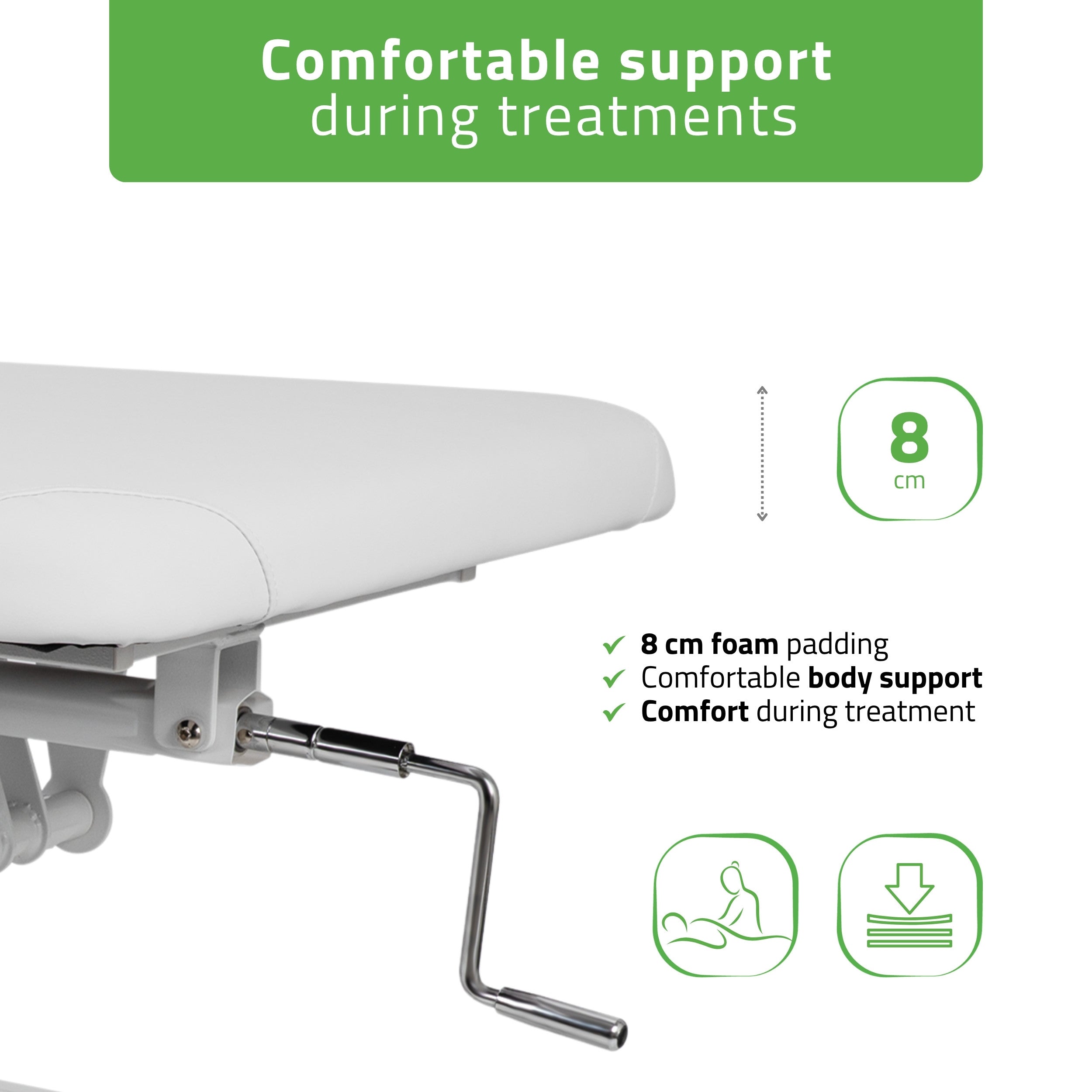 -3-VIGO 2 Stationary massage table with adjustable backrest - white-3
