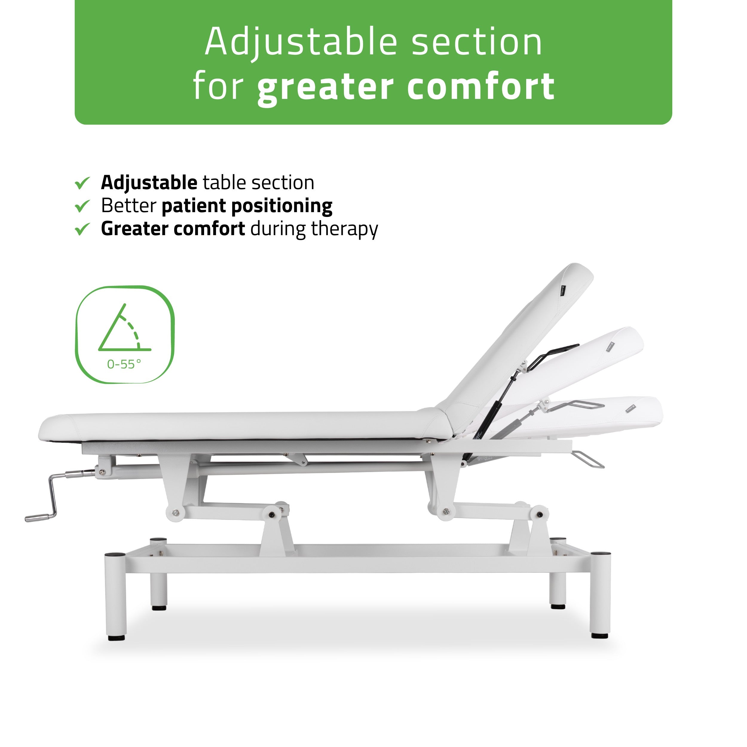-6-VIGO 2 Stationary massage table with adjustable backrest - white-6