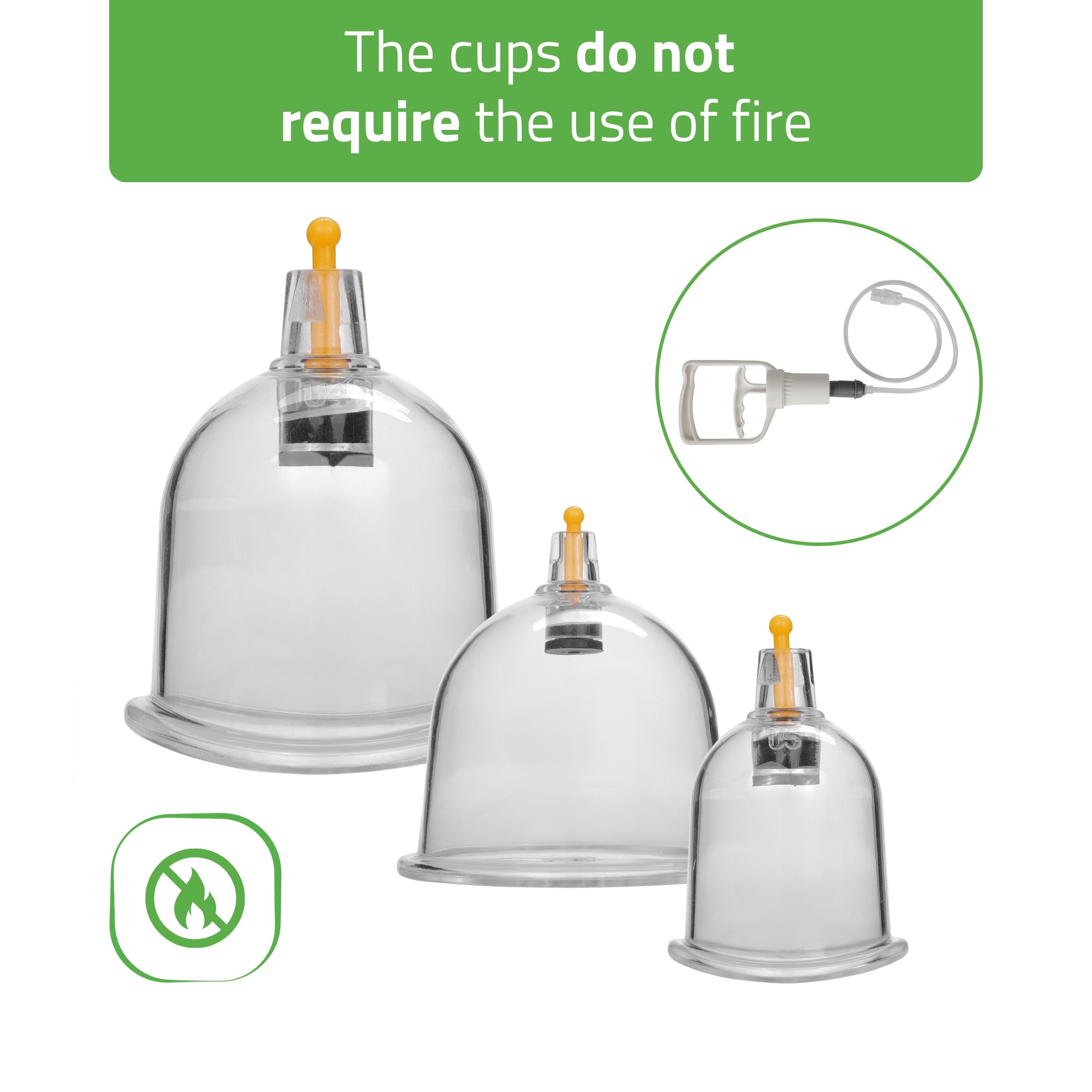 -2-Vacuum cupping cups, fireless, with pump, set of 24 pcs.-2