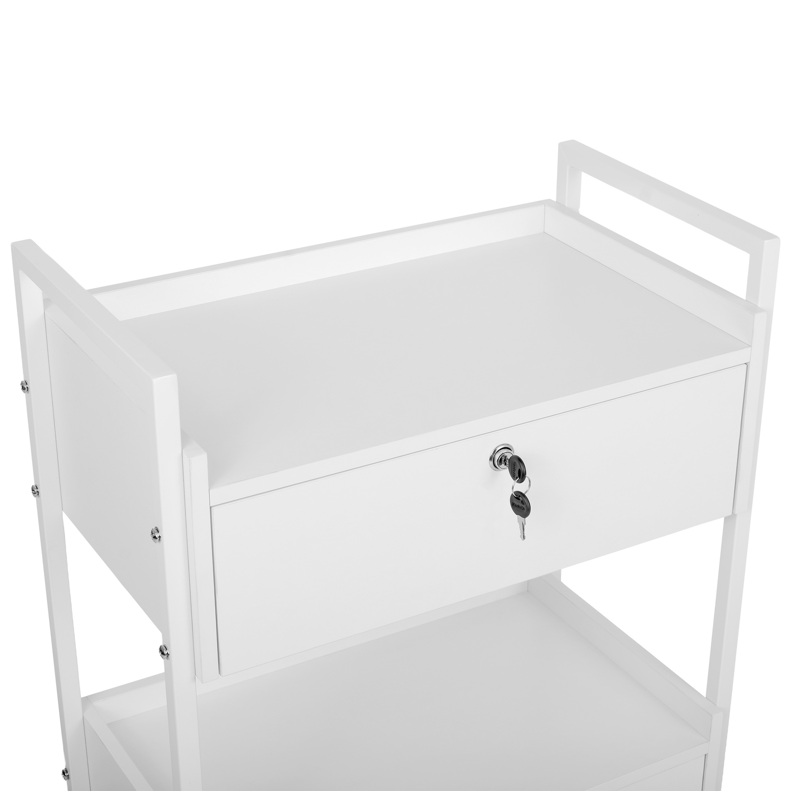 -1-Vela trolley with 2 drawers white-1