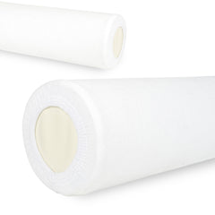 --Velour cover with elastic for bolster, 15 × 60 cm white-