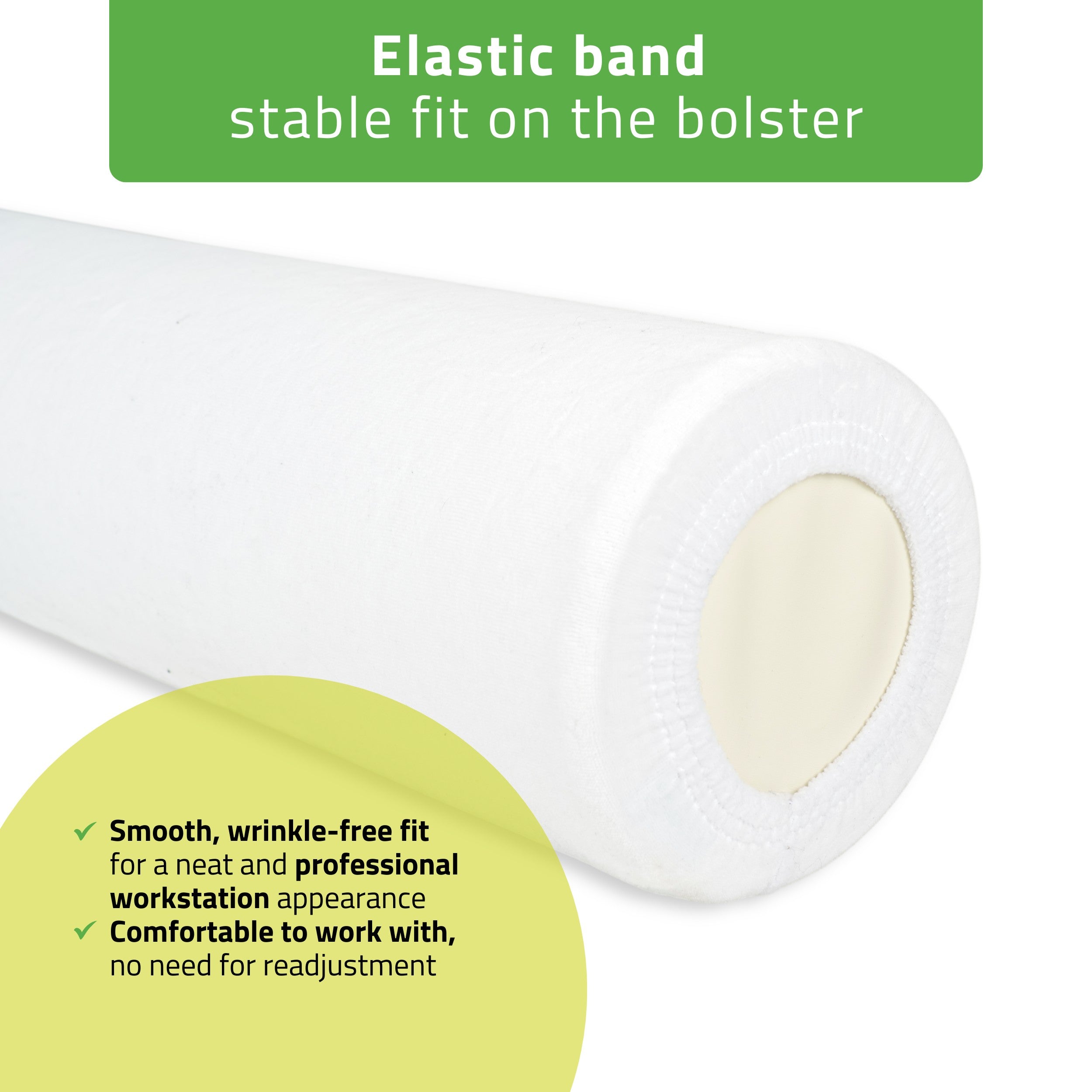 -3-Velour cover with elastic for bolster, 15 × 60 cm white-3