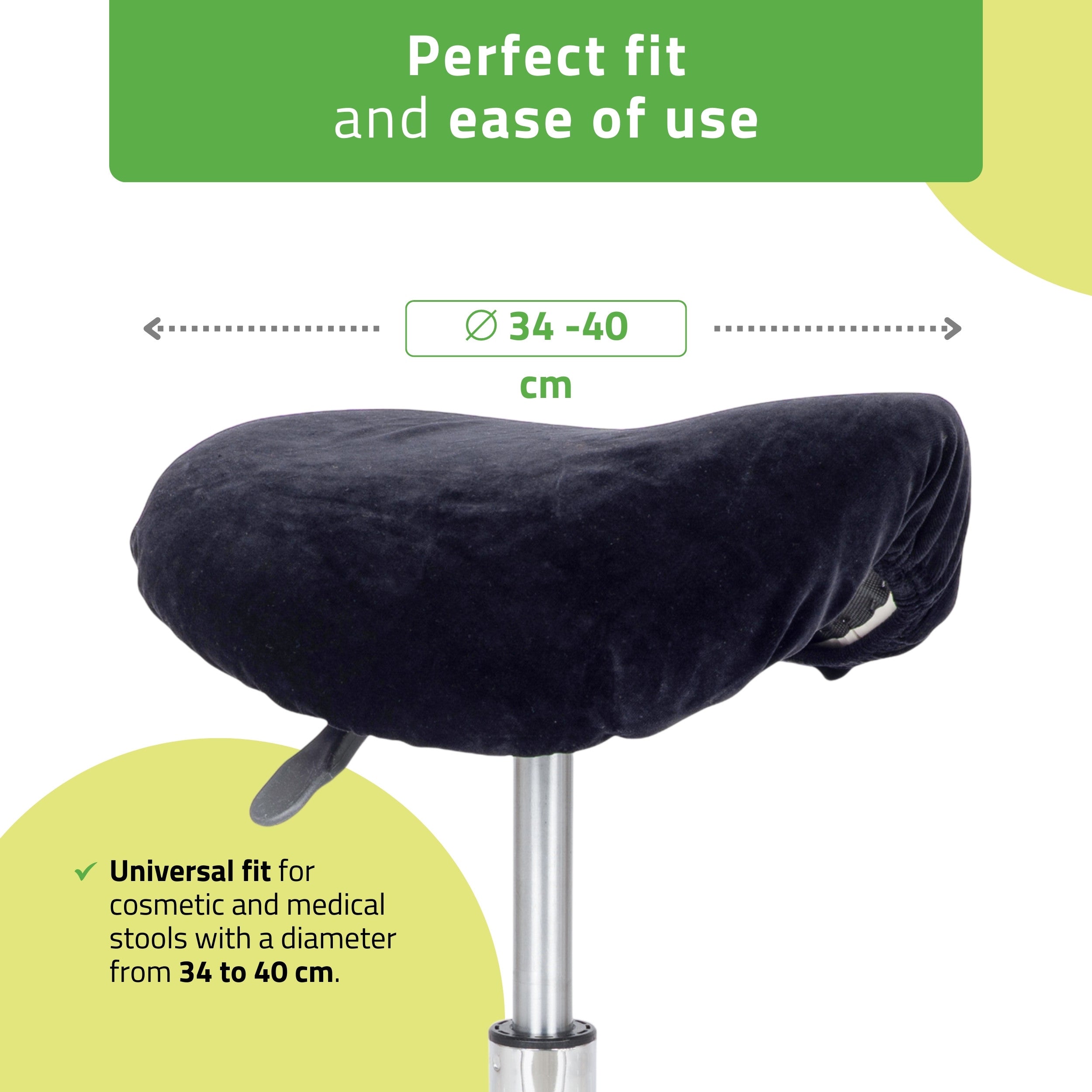 -1-Velour cover with elastic for stool, black-1