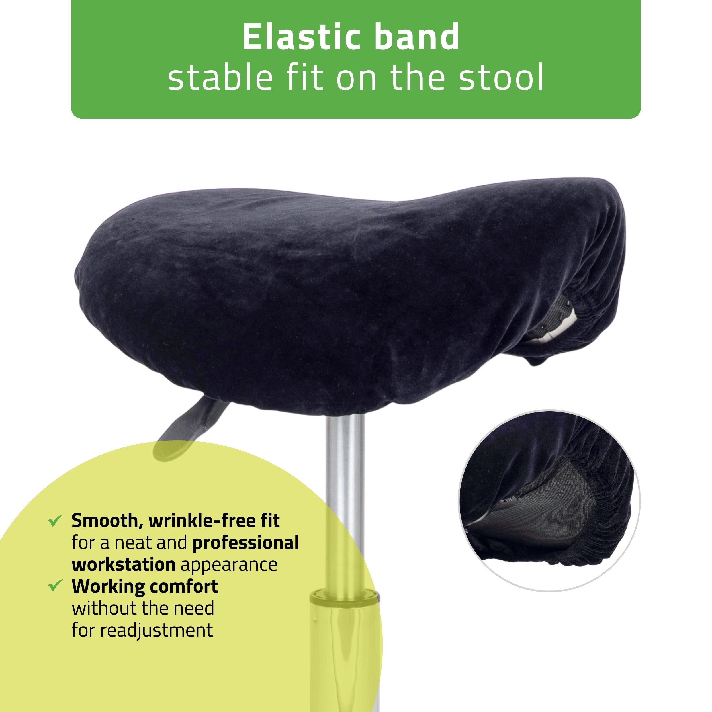 -3-Velour cover with elastic for stool, black-3