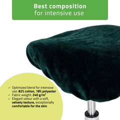 -2-Velour cover with elastic for stool, bottle green-2