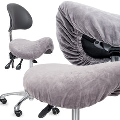 --Velour cover with elastic for stool, graphite-