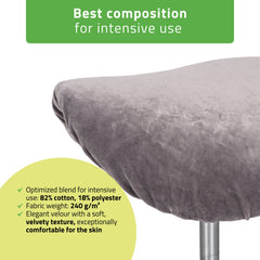 -2-Velour cover with elastic for stool, graphite-2