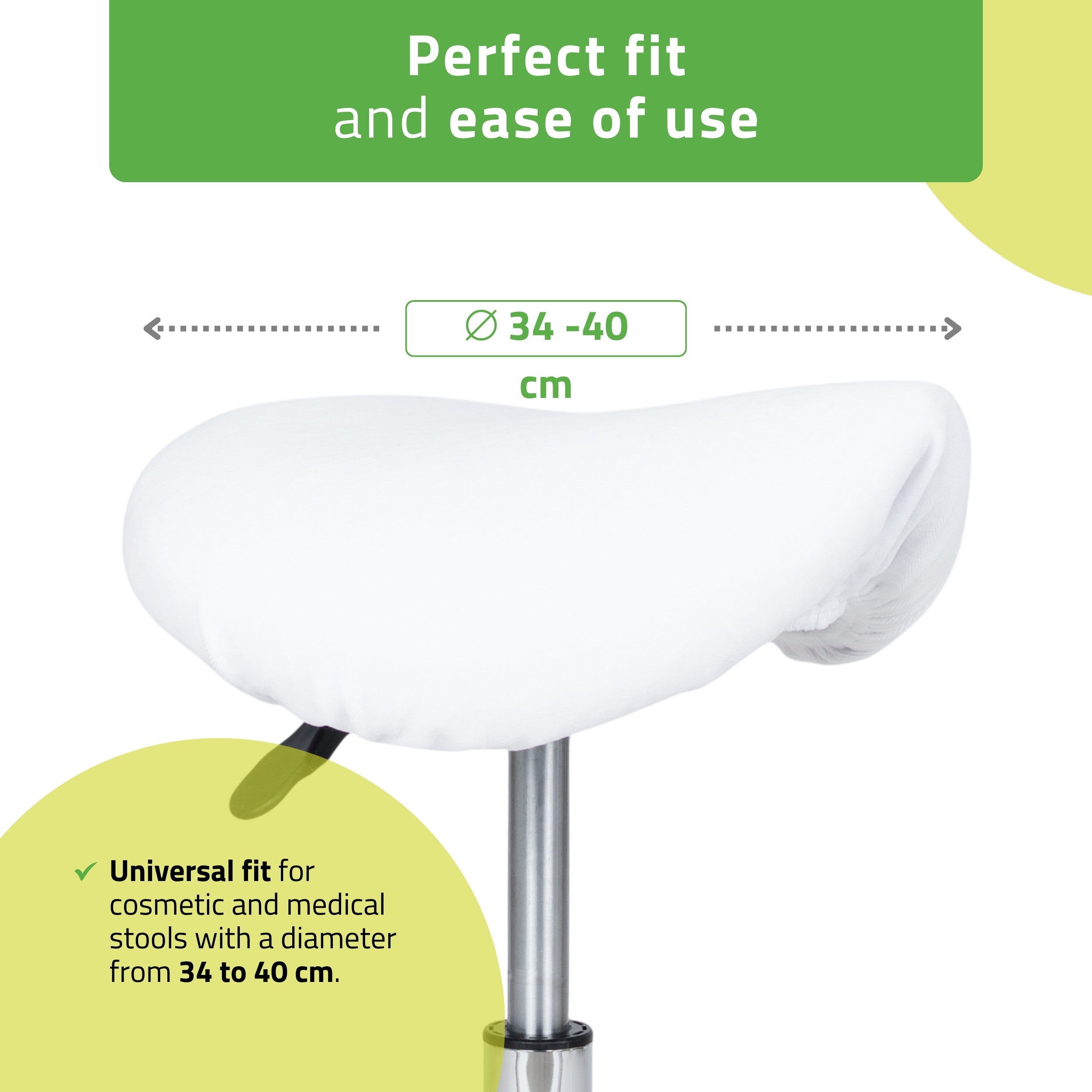 -1-Velour cover with elastic for stool, white-1