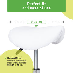 -1-Velour cover with elastic for stool, white-1