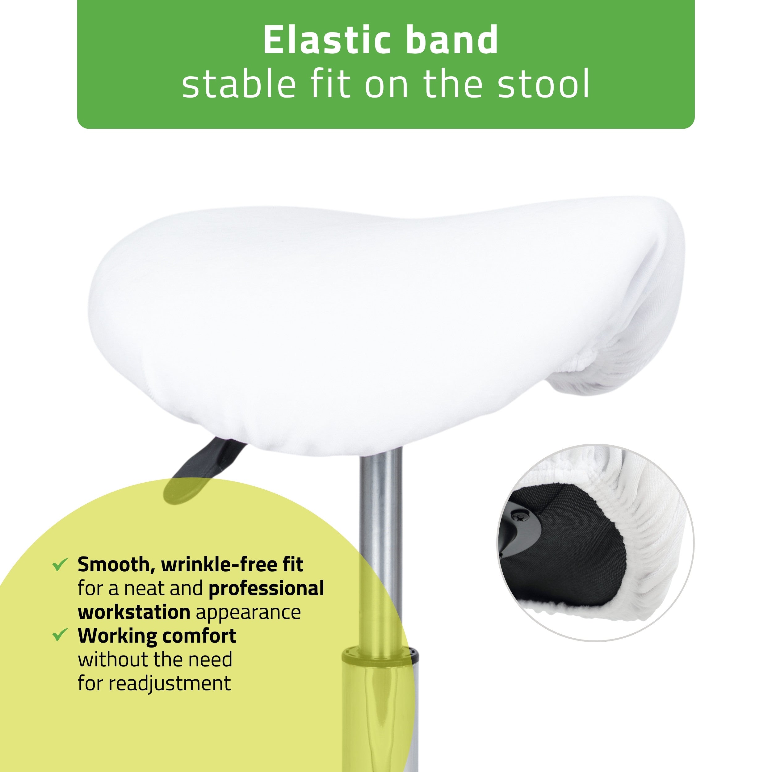 -3-Velour cover with elastic for stool, white-3