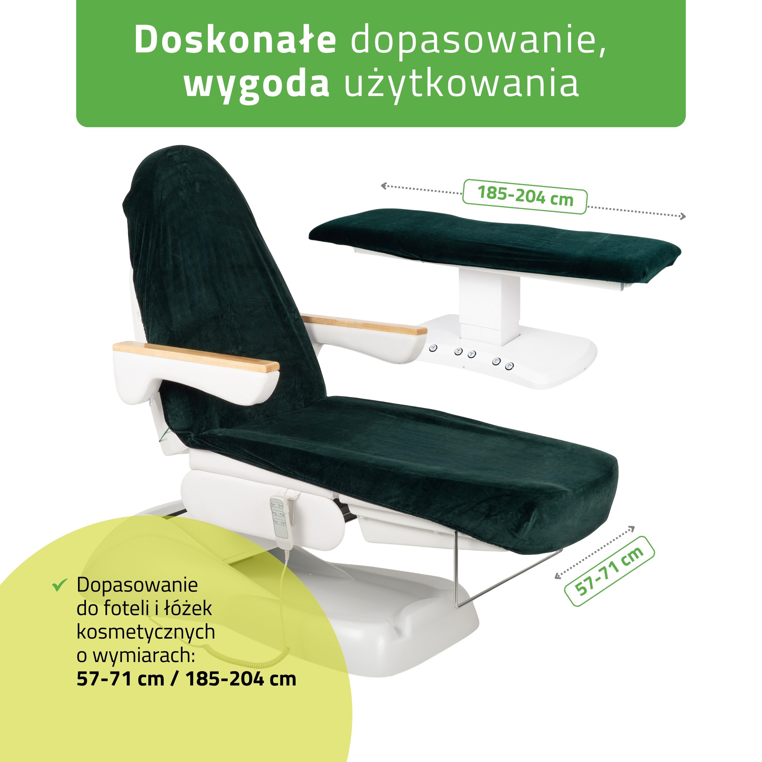 -1-Velour sheet with elastic and ties for cosmetic chair, black-1