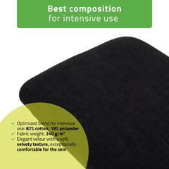 -2-Velour sheet with elastic and ties for cosmetic chair, black-2