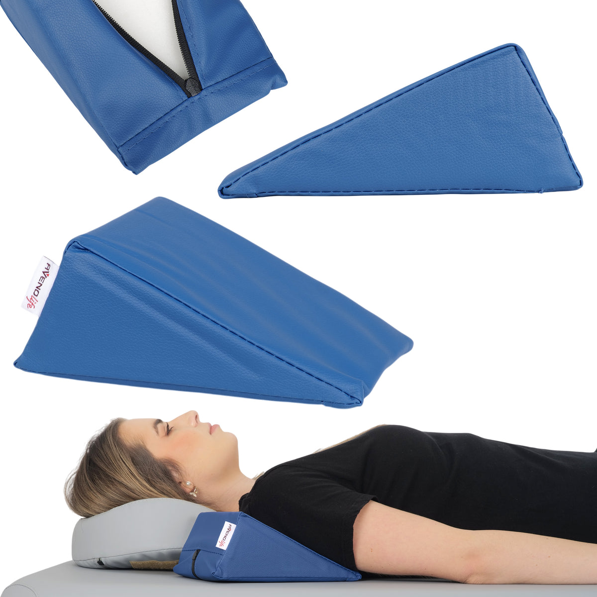 --Wedge Bolster 20x15x10 - K512 blue-