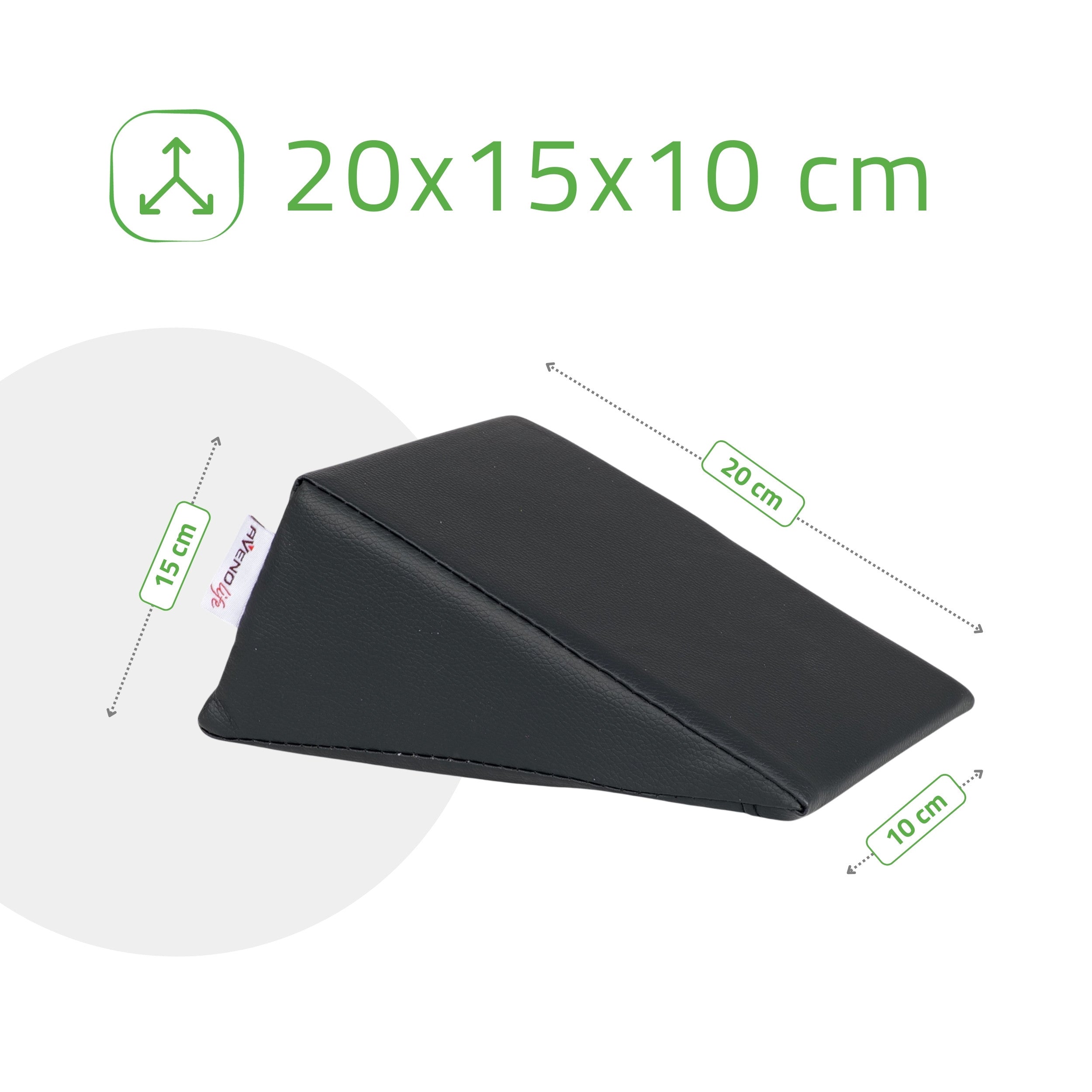 -4-Wedge Bolster 20x15x10 K515 Black-4