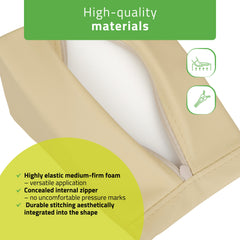 -2-Wedge Bolster 20x15x10 K533 Beige-2