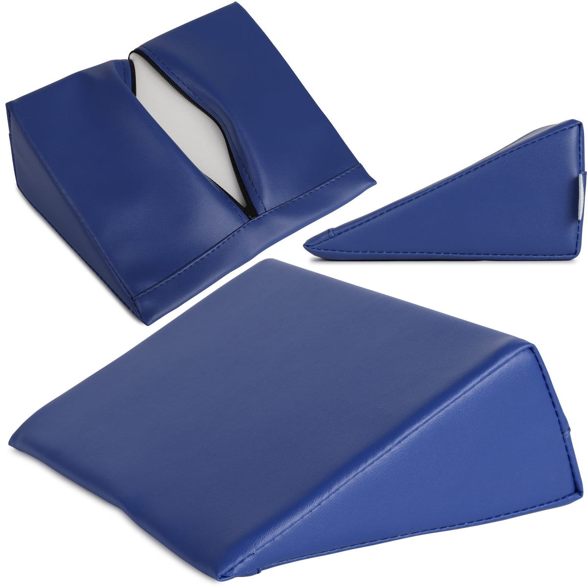 --Wedge Bolster 20x25x10 K012 Navy Blue-