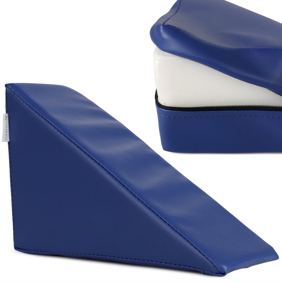 --Wedge Bolster 30x12x20 K012 Navy Blue-