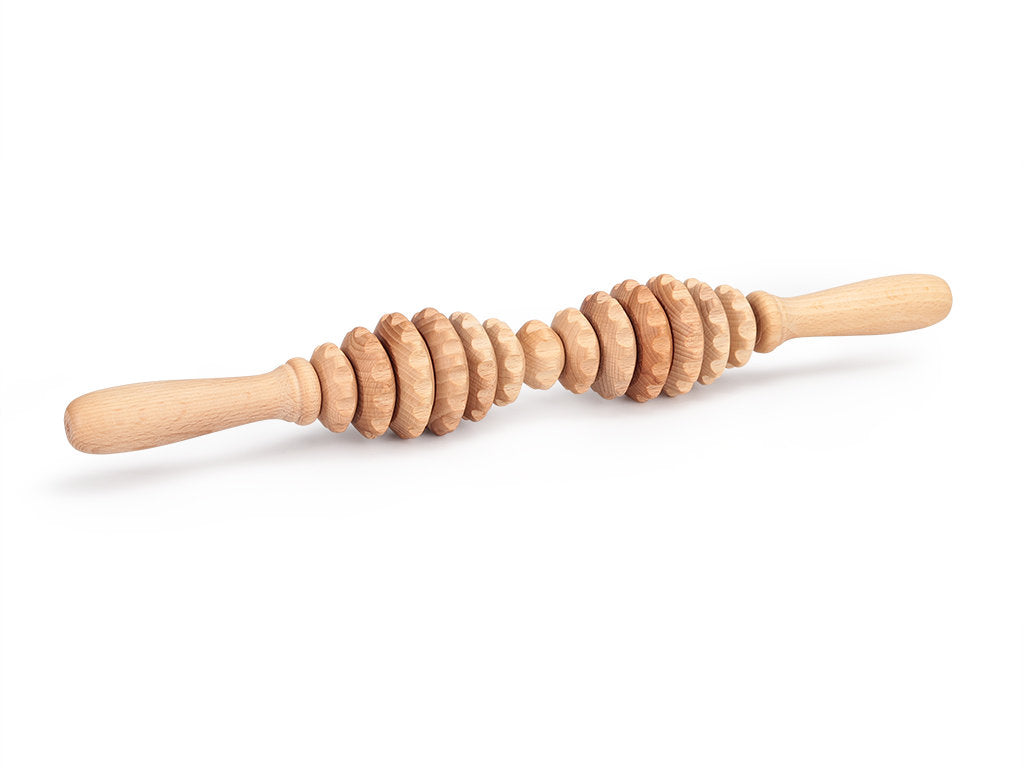 --Wooden body massage roller-