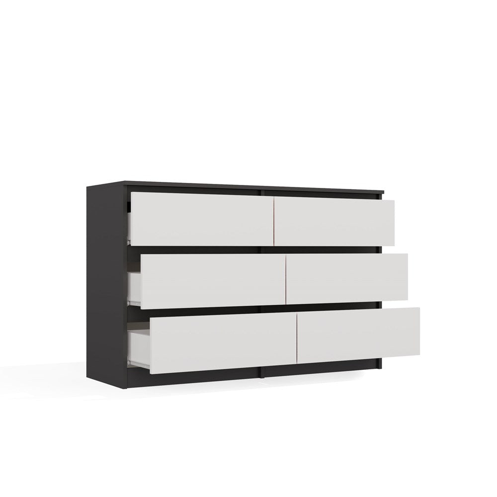 13-Komoda Malwa M6 120 ANTRACYT / BIAŁY-13