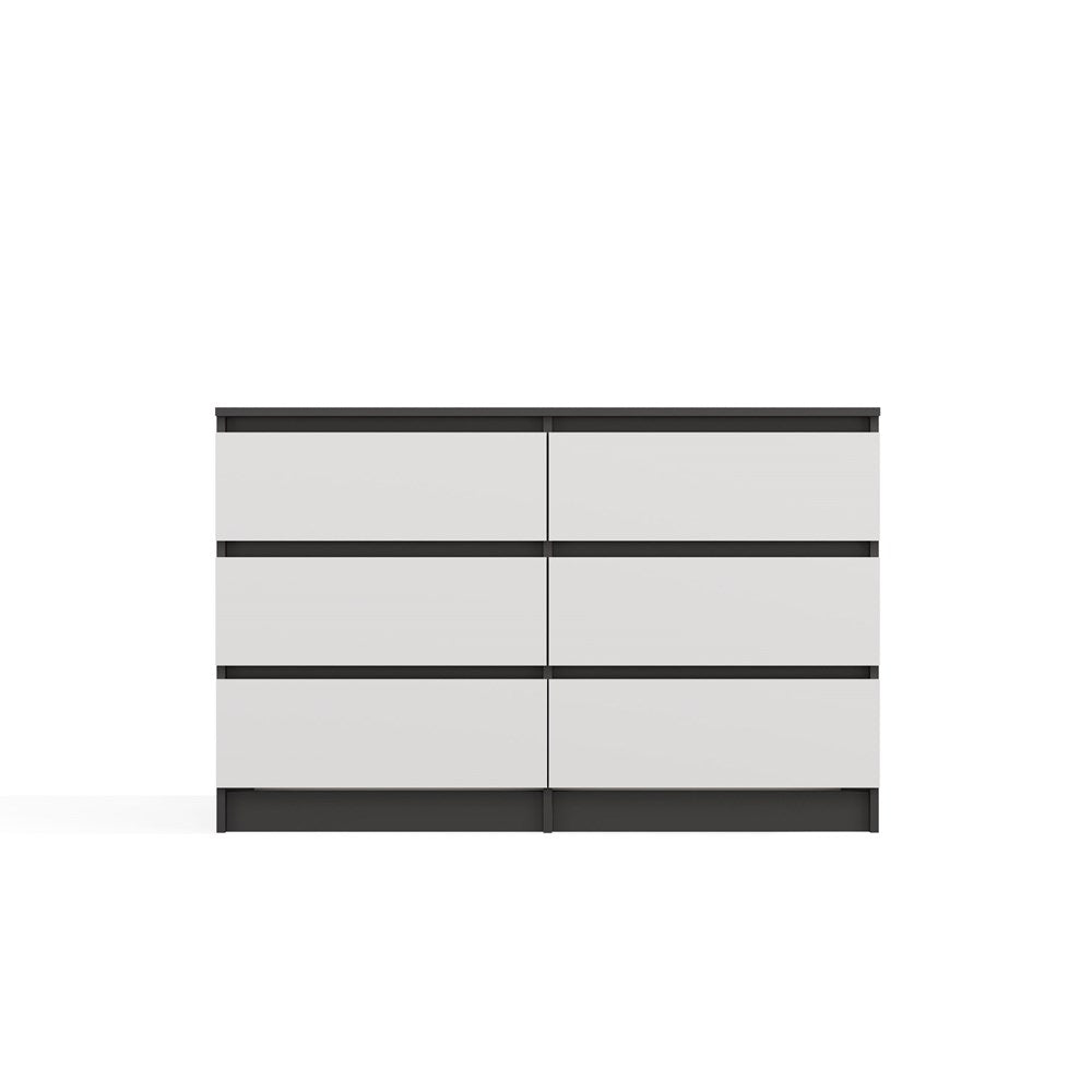 14-Komoda Malwa M6 120 ANTRACYT / BIAŁY-14