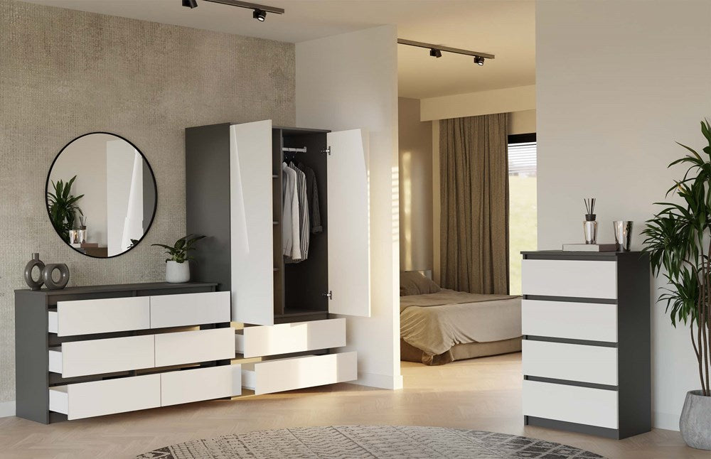 6-Komoda Malwa M6 120 ANTRACYT / BIAŁY-6