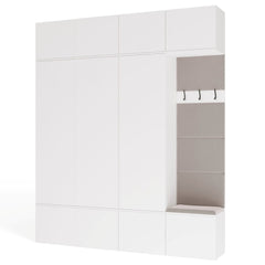 HAGA IV Wardrobe 3Sz1W WHITE 3x Wardrobe + Hallway Hanger