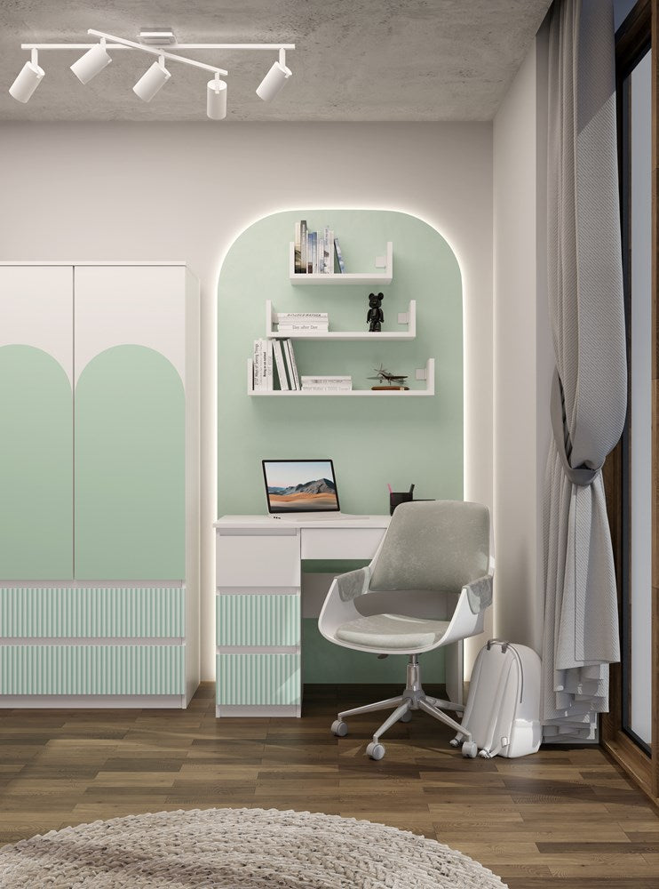 4-Biurko Mijas LEWE ARTESO MINT Miętowy-4