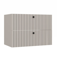 WASHBASIN CABINET TIGO 80 2S CASHMERE 2 DRAWERS RIBBED FRONT WALL-MOUNTED