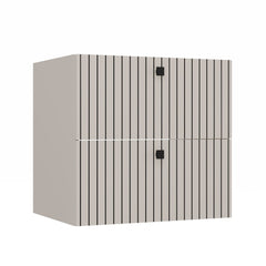 WASHBASIN CABINET TIGO 60 2S CASHMERE 2 DRAWERS GROOVED FRONT WALL-MOUNTED