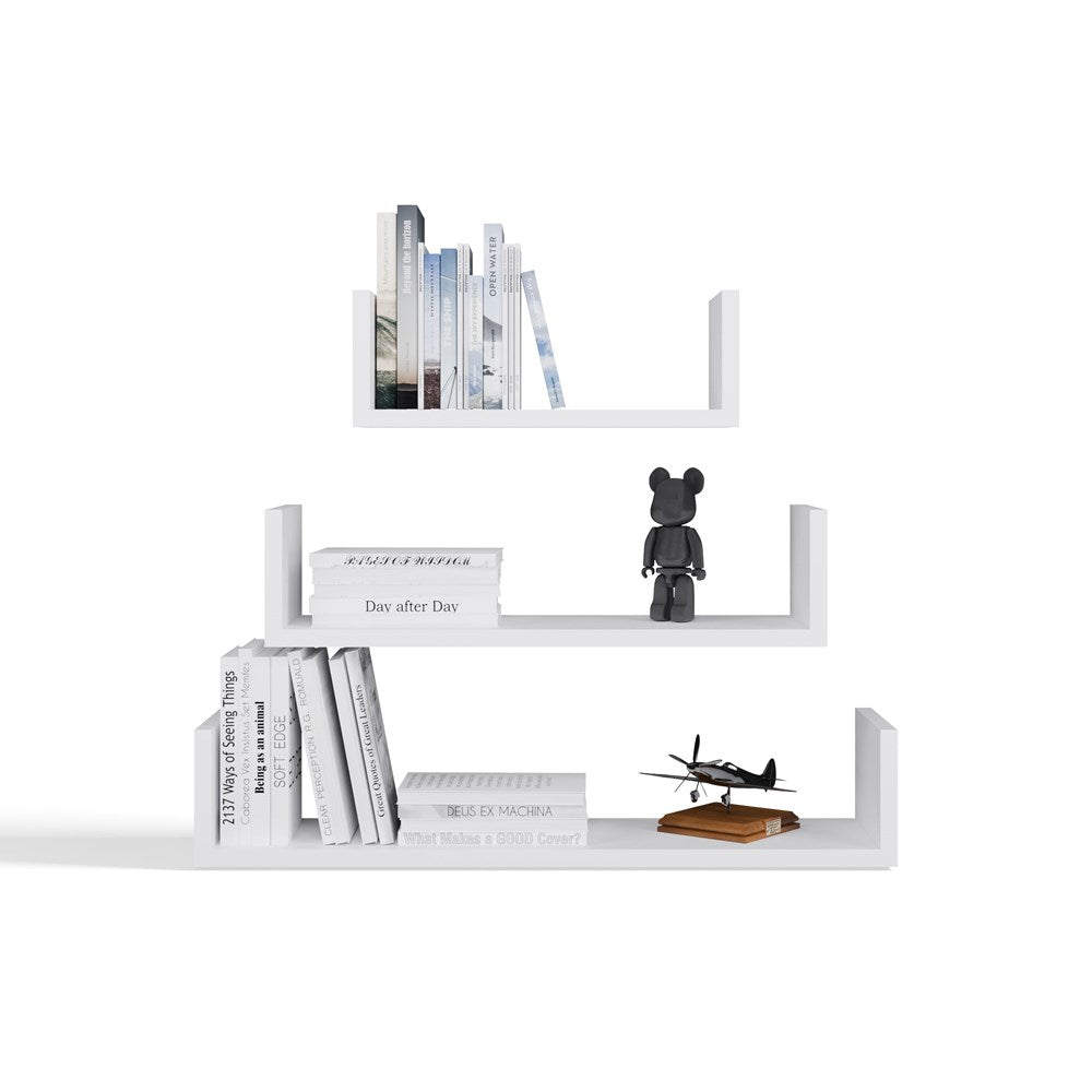 7-Regał Ścienny Wiszący MOBI 3P BIAŁY-7