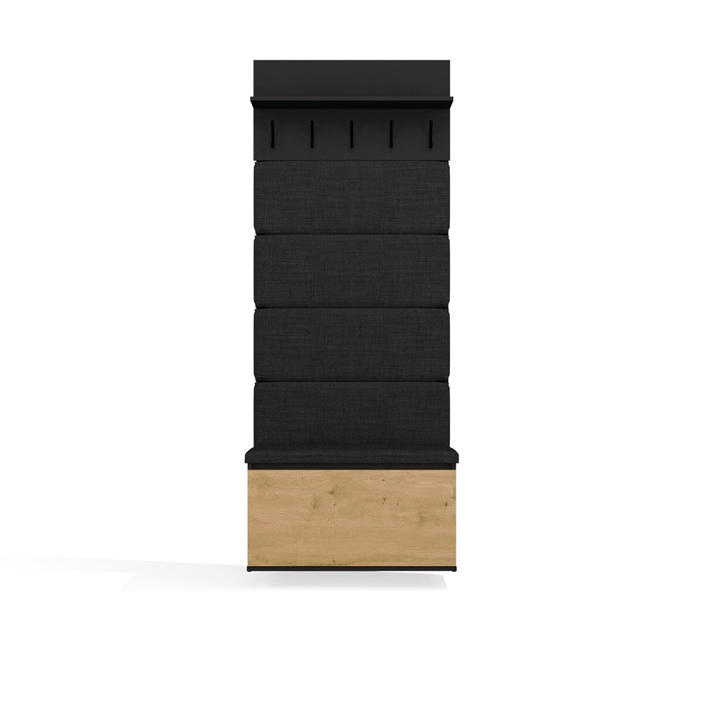 11-Wieszak + Szafka LIOR CZERŃ / DĄB ARTISAN Do Przedpokoju-11