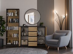 3-Komoda Malwa 2D4S 120 ANTRACYT DĄB ARTISAN-3