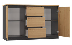 4-Komoda COSTA 1D3S/2D3S BA ANTRACYT DĄB ARTISAN-4