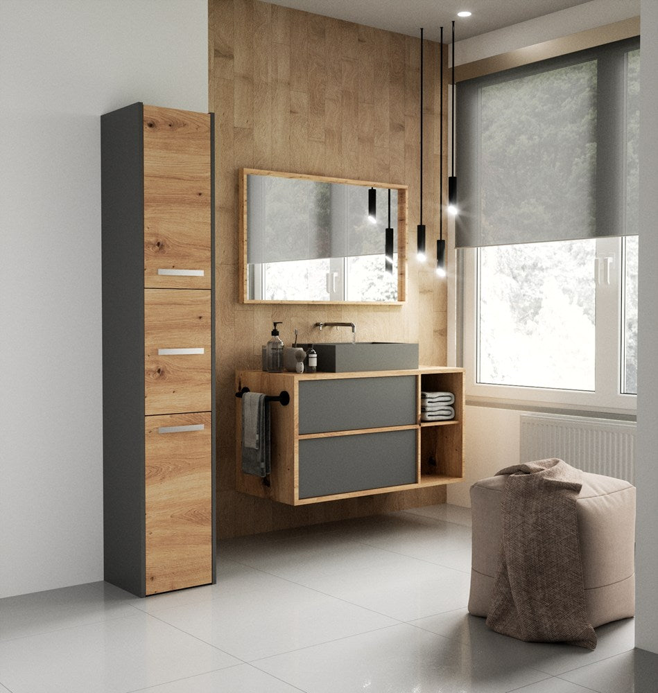 4-Słupek łazienkowy Sara S33 ANTRACYT DĄB ARTISAN-4