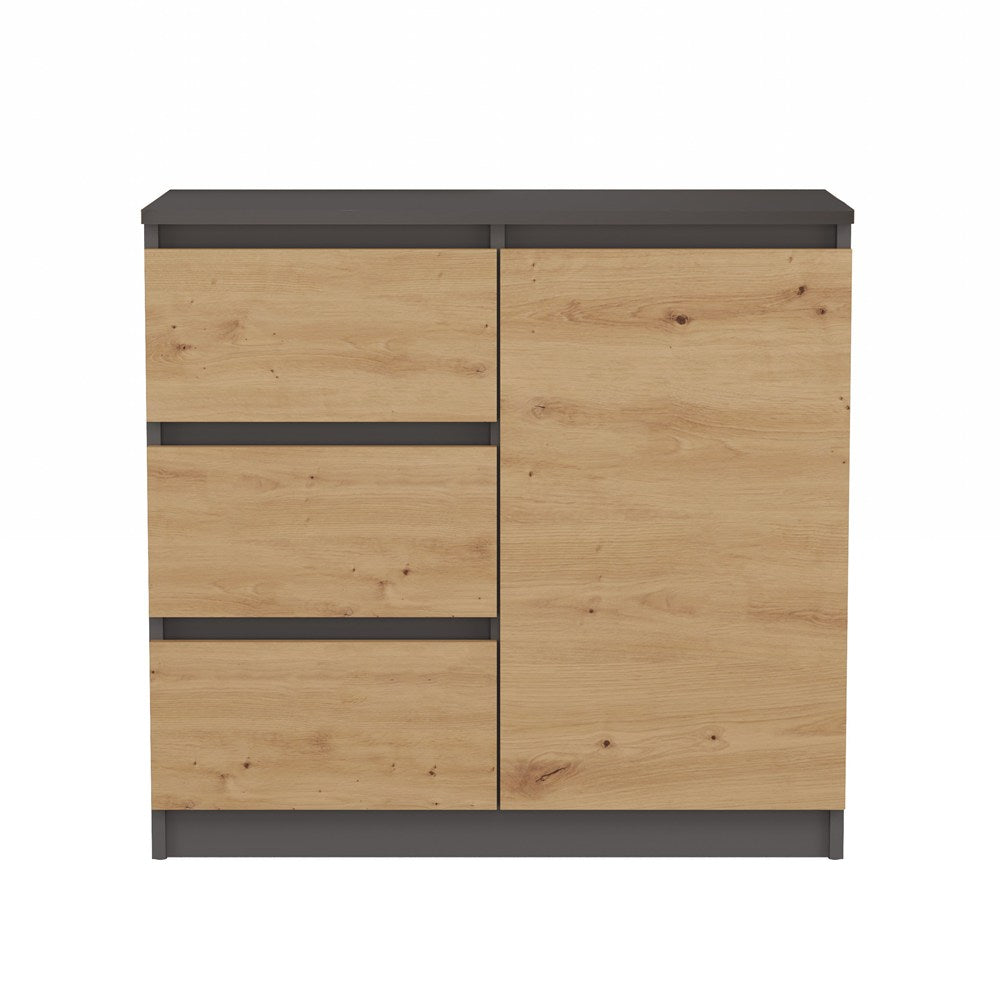 4-Komoda Malwa 1D3S ANTRACYT DĄB ARTISAN-4