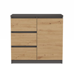 4-Komoda Malwa 1D3S ANTRACYT DĄB ARTISAN-4