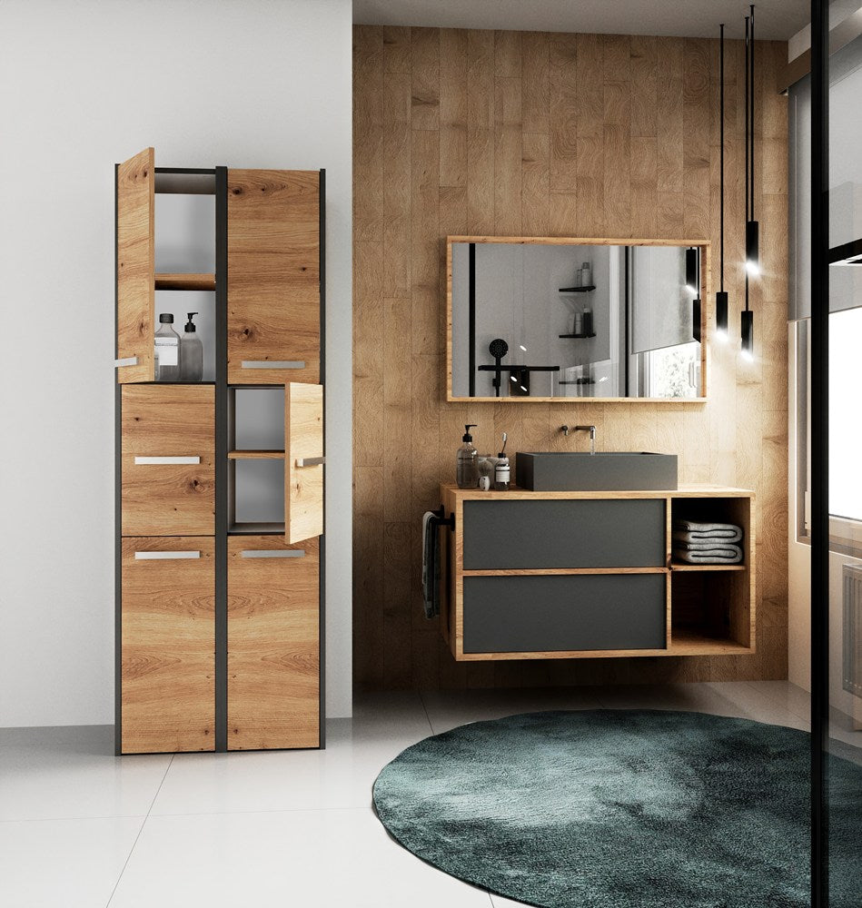 5-Słupek łazienkowy Sara S33 ANTRACYT DĄB ARTISAN-5
