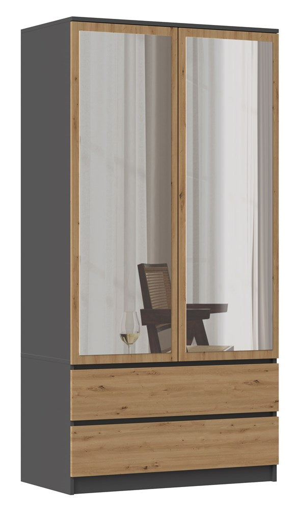 3-Szafa Malwa SS-90L ANTRACYT DĄB ARTISAN-3