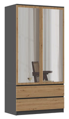 3-Szafa Malwa SS-90L ANTRACYT DĄB ARTISAN-3