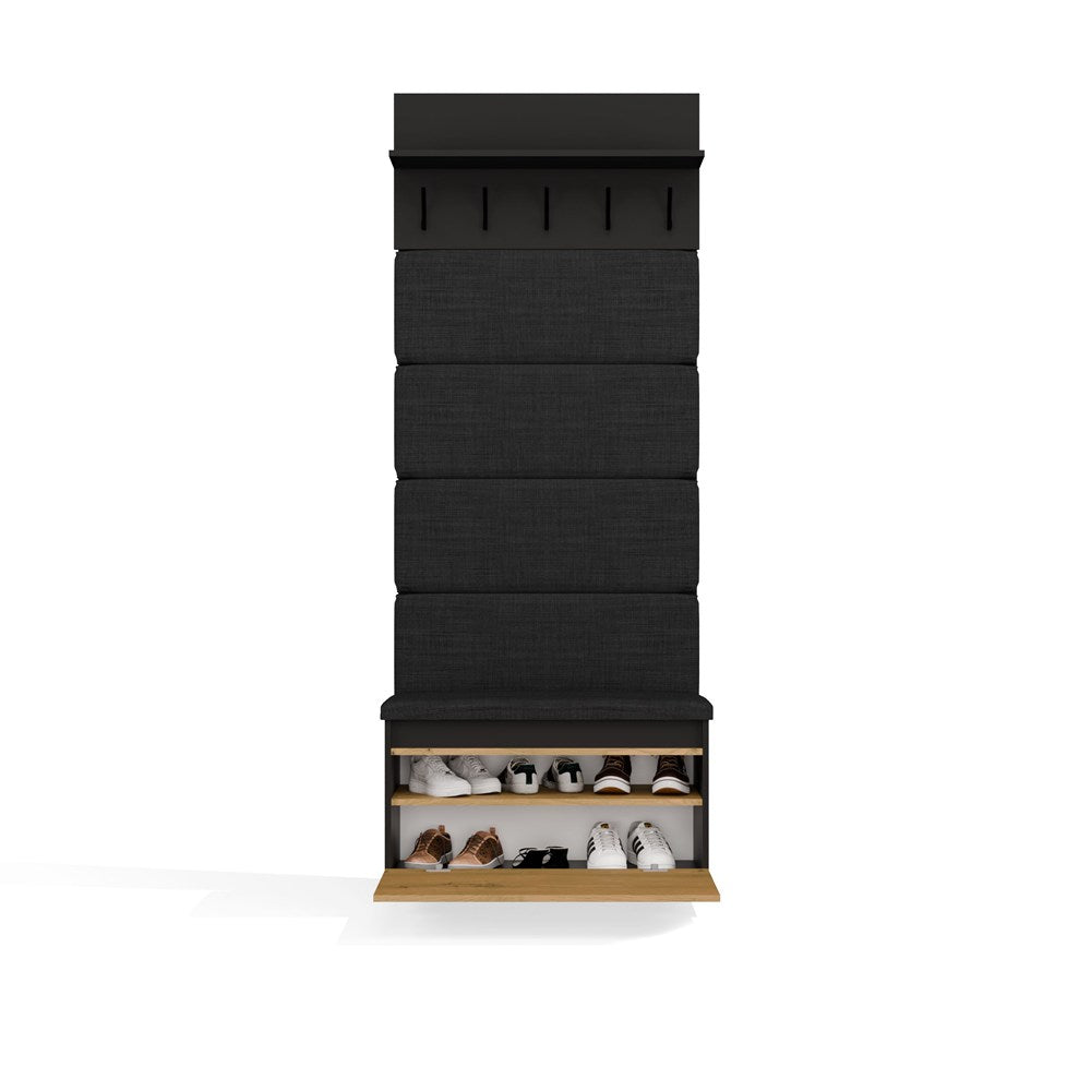 12-Wieszak + Szafka LIOR CZERŃ / DĄB ARTISAN Do Przedpokoju-12