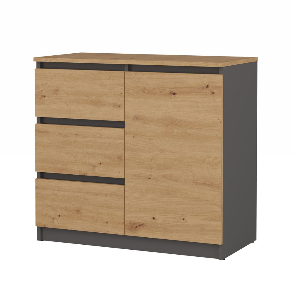 1-Komoda Malwa 1D3S/BA ANTRACYT DĄB ARTISAN-1