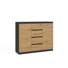 1-Komoda Malwa 2D4S 120 ANTRACYT DĄB ARTISAN-1