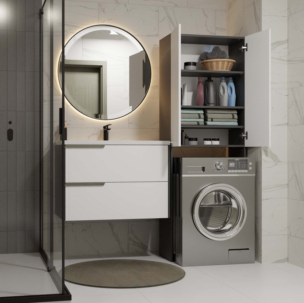 4-Szafka na pralkę Pola DD ANTRACYT / BIAŁY-4