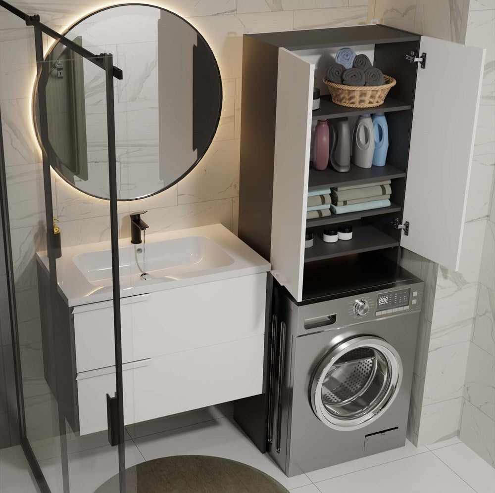 6-Szafka na pralkę Pola DD ANTRACYT / BIAŁY-6