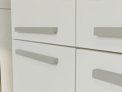 Bathroom Cabinet NEL 1K DD Column Shelf with Laundry Basket OAK ARTISAN / WHITE